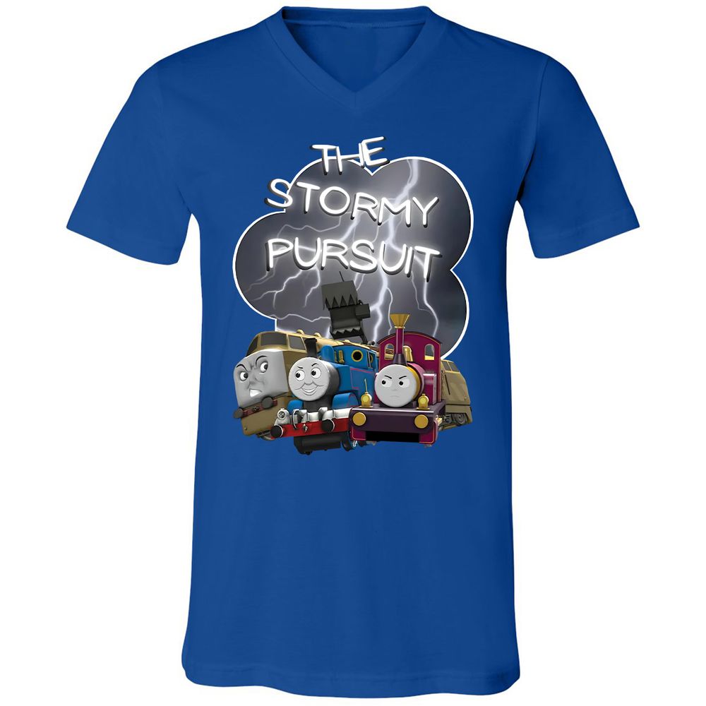 Unisex V-Neck T-Shirt - 465VYU2L - True Royal - 4