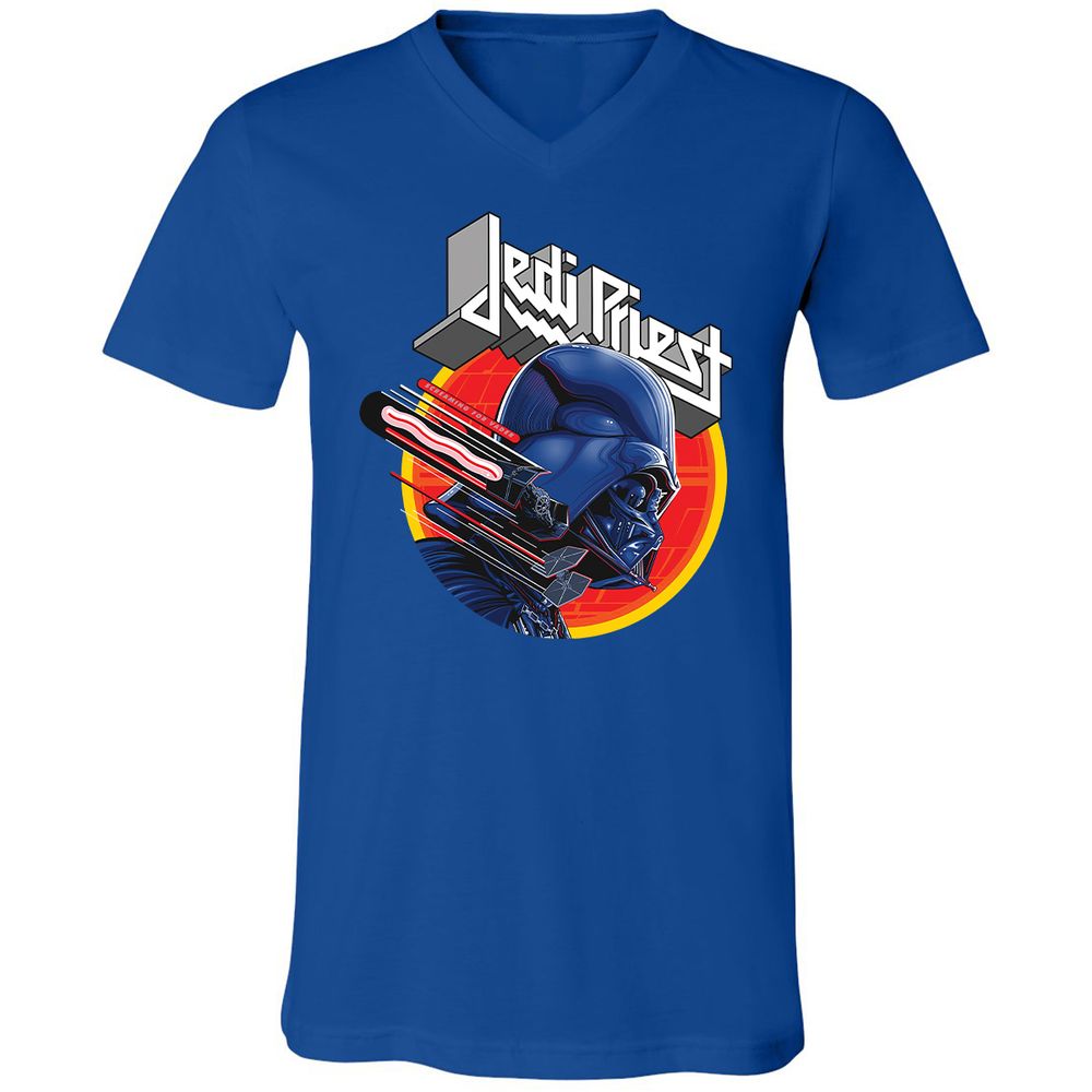 Unisex V-Neck T-Shirt - 6QAXL8WD - True Royal - 4