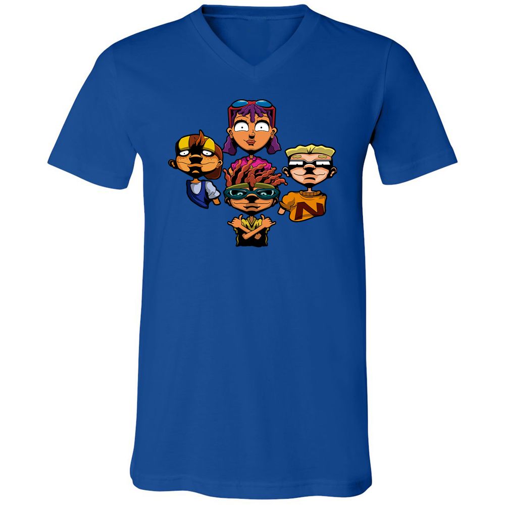 Unisex V-Neck T-Shirt - AZ3SAE4U - True Royal - 4