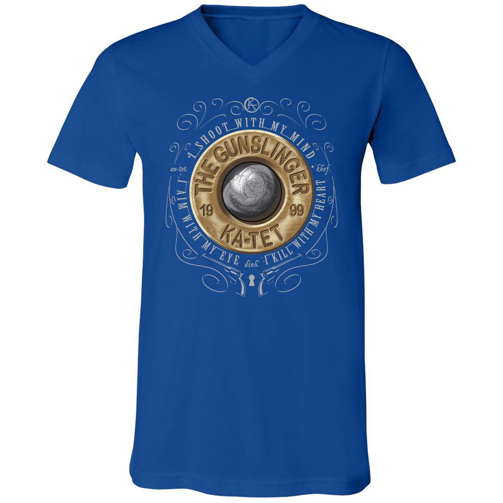 Unisex V-Neck T-Shirt - DRAVR23A - True Royal - 4