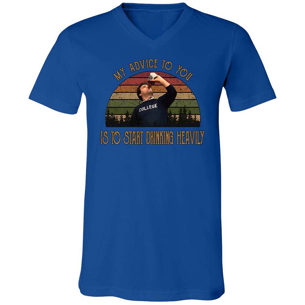 Unisex V-Neck T-Shirt - 6C3ECR4M - True Royal - 4