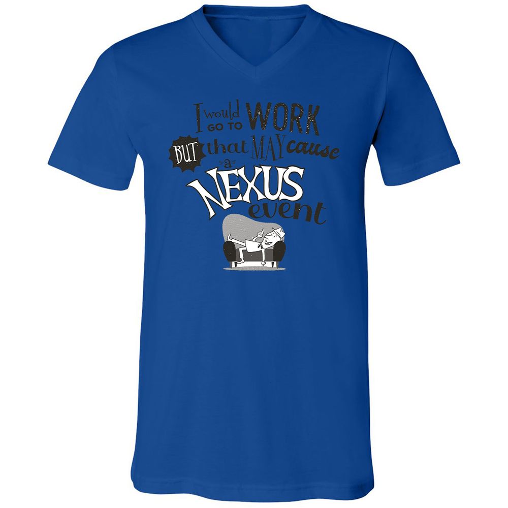 Unisex V-Neck T-Shirt - 6DPNUS1Z - True Royal - 4