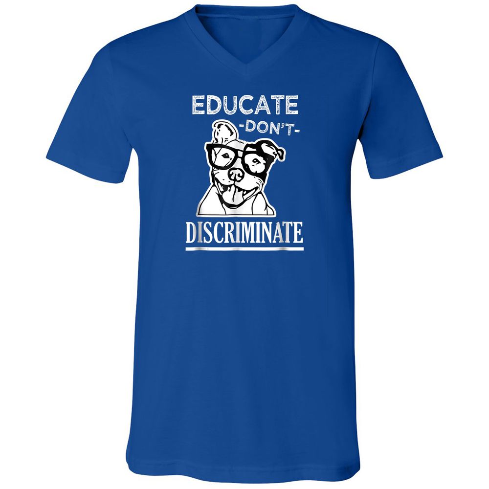 Unisex V-Neck T-Shirt - QQBPR3RC - True Royal - 4