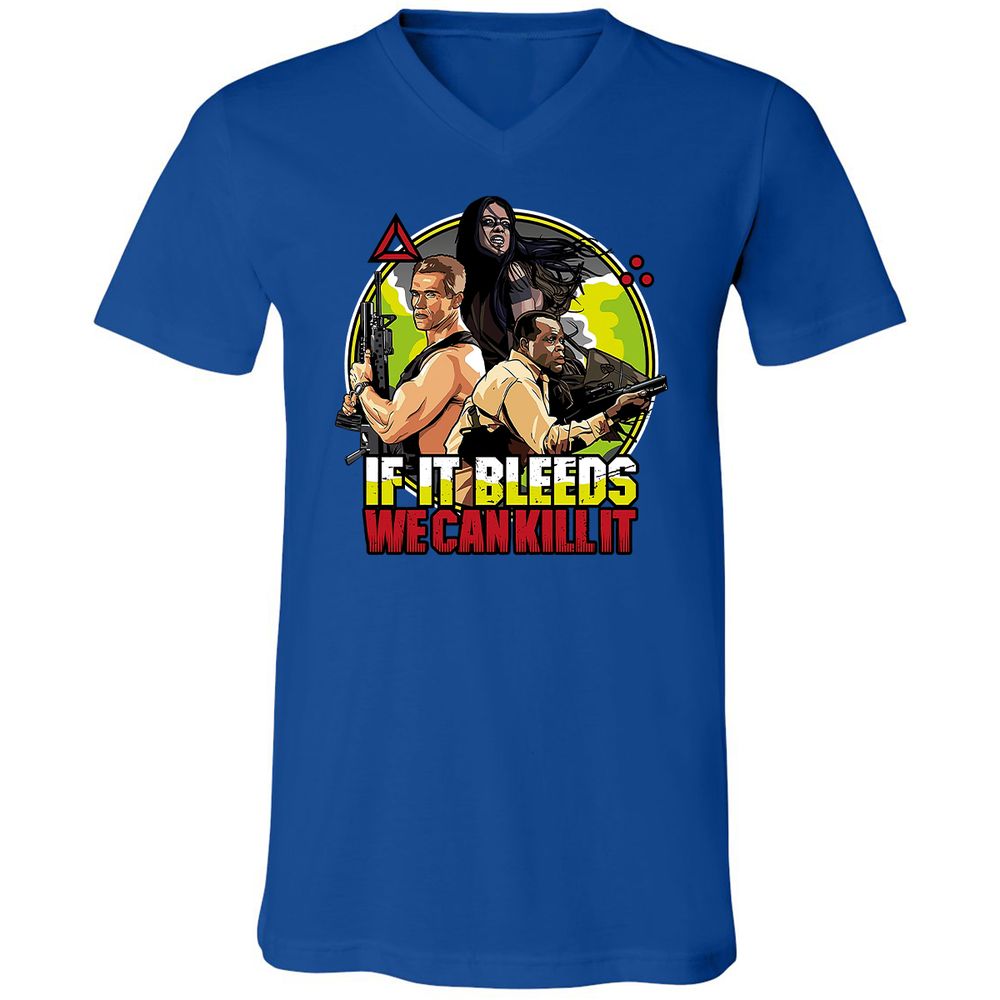 Unisex V-Neck T-Shirt - UPDDK8ZA - True Royal - 4