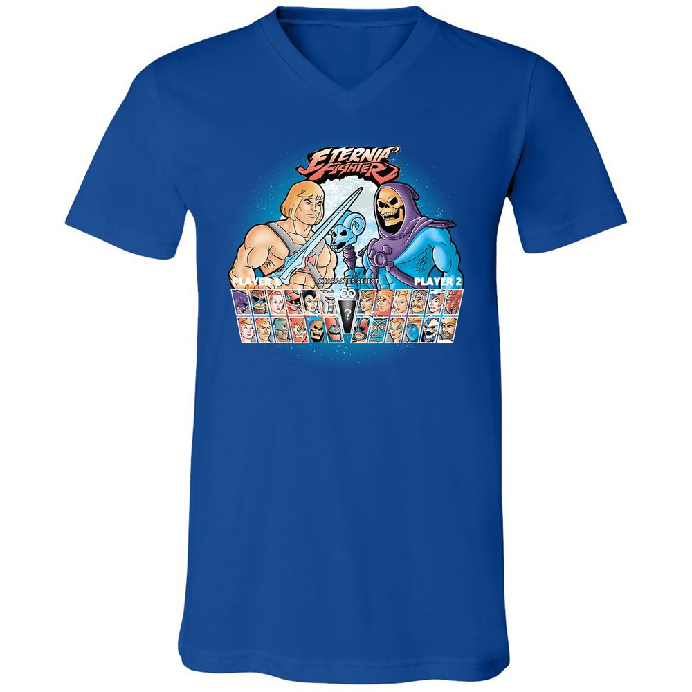 Unisex V-Neck T-Shirt - Q2V9HDHV - True Royal - 4