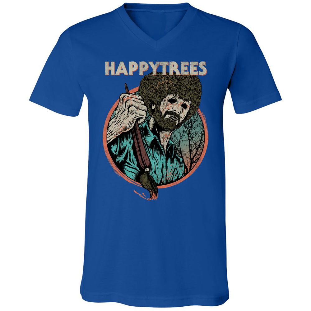 Unisex V-Neck T-Shirt - 8T4WKMW5 - True Royal - 4
