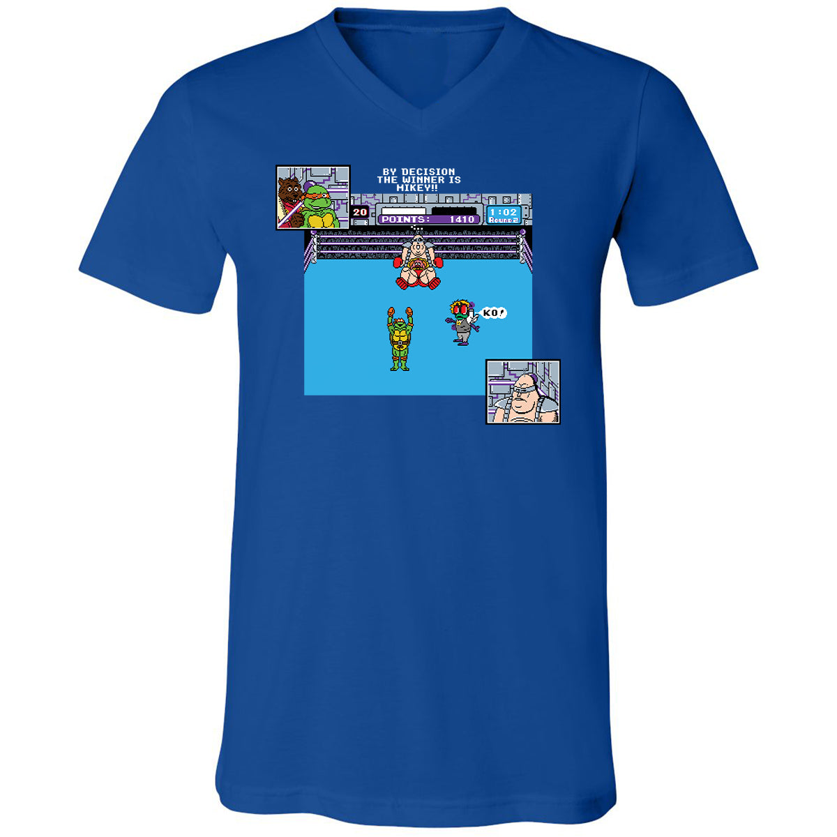 Unisex V-Neck T-Shirt - ARR6DX4W - True Royal - 4