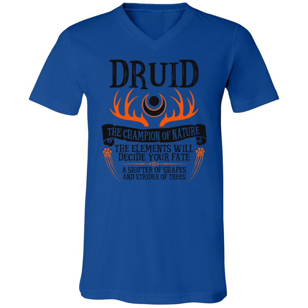 Unisex V-Neck T-Shirt - DRKMGXQP - True Royal - 4
