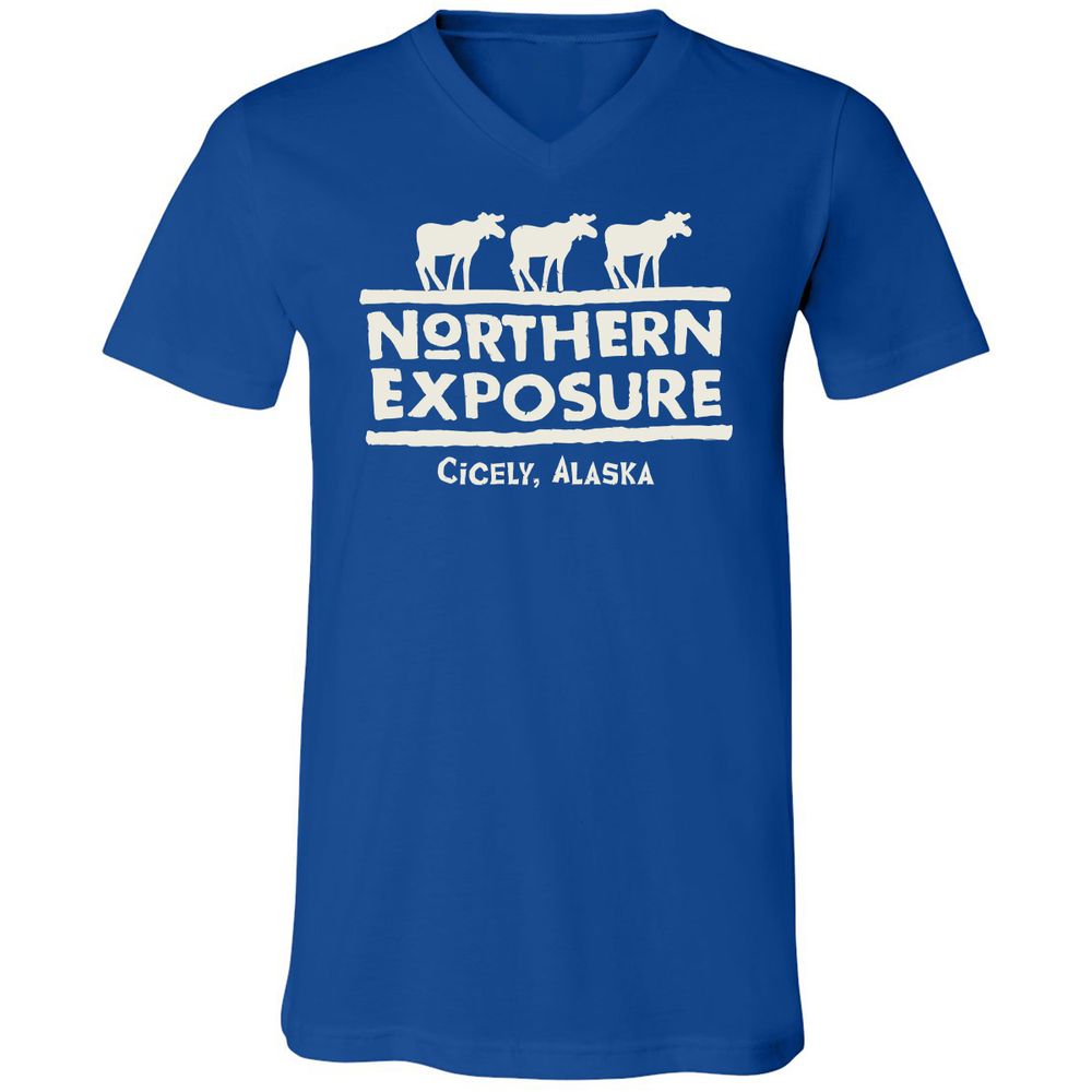Unisex V-Neck T-Shirt - 9LMJQAS6 - True Royal - 4