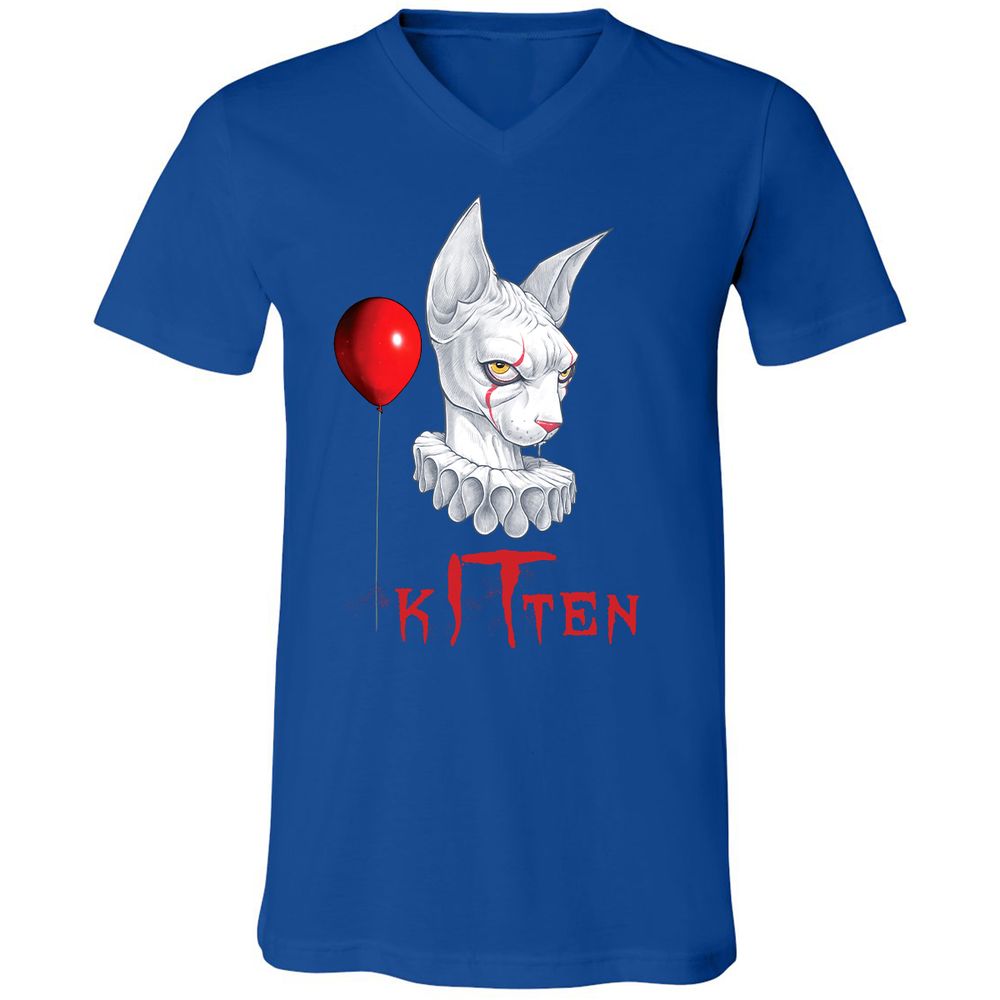 Unisex V-Neck T-Shirt - J6X42B2C - True Royal - 4