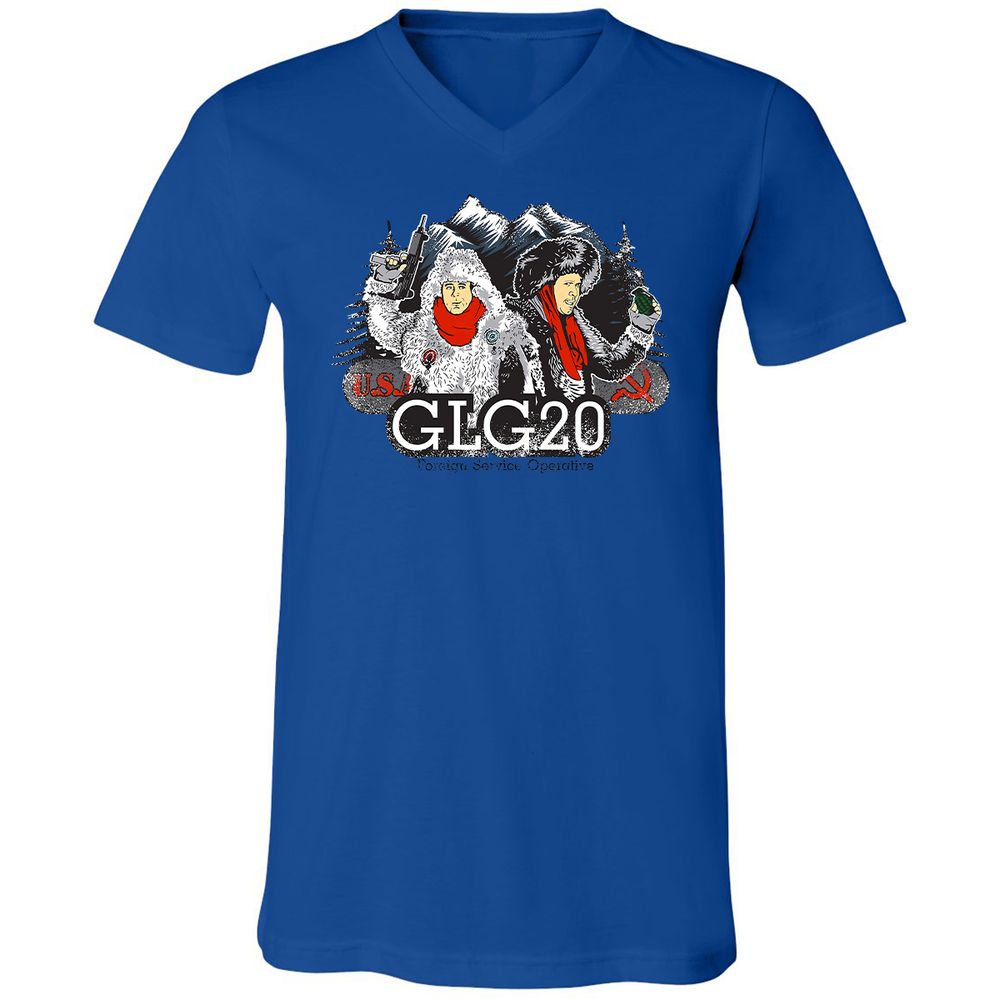 Unisex V-Neck T-Shirt - EQZB5MKD - True Royal - 4