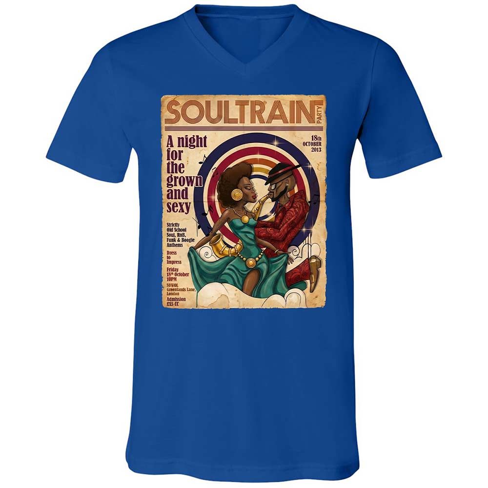 Unisex V-Neck T-Shirt - H2P2D4DT - True Royal - 4