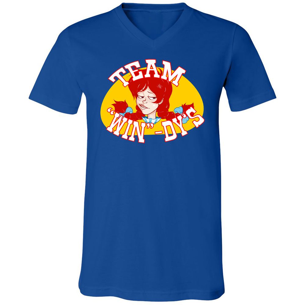 Unisex V-Neck T-Shirt - K9EUERJX - True Royal - 4