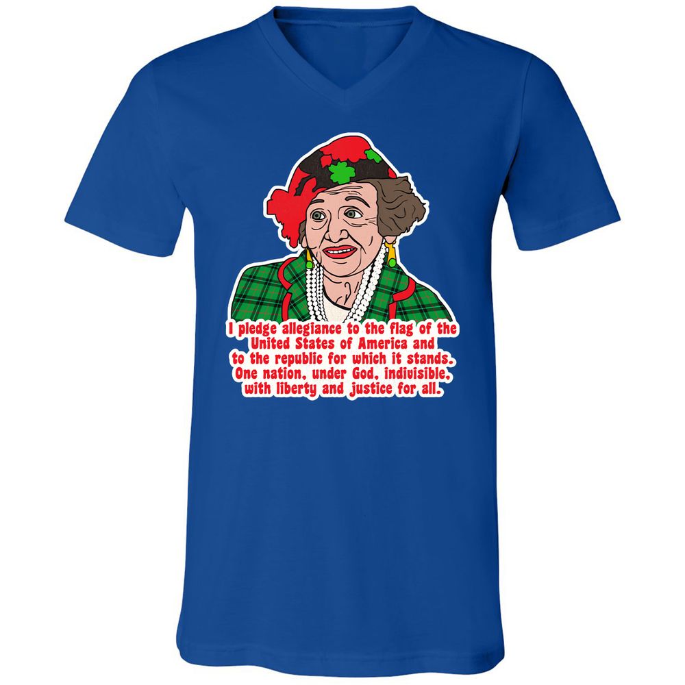 Unisex V-Neck T-Shirt - 1UBJXAMS - True Royal - 4