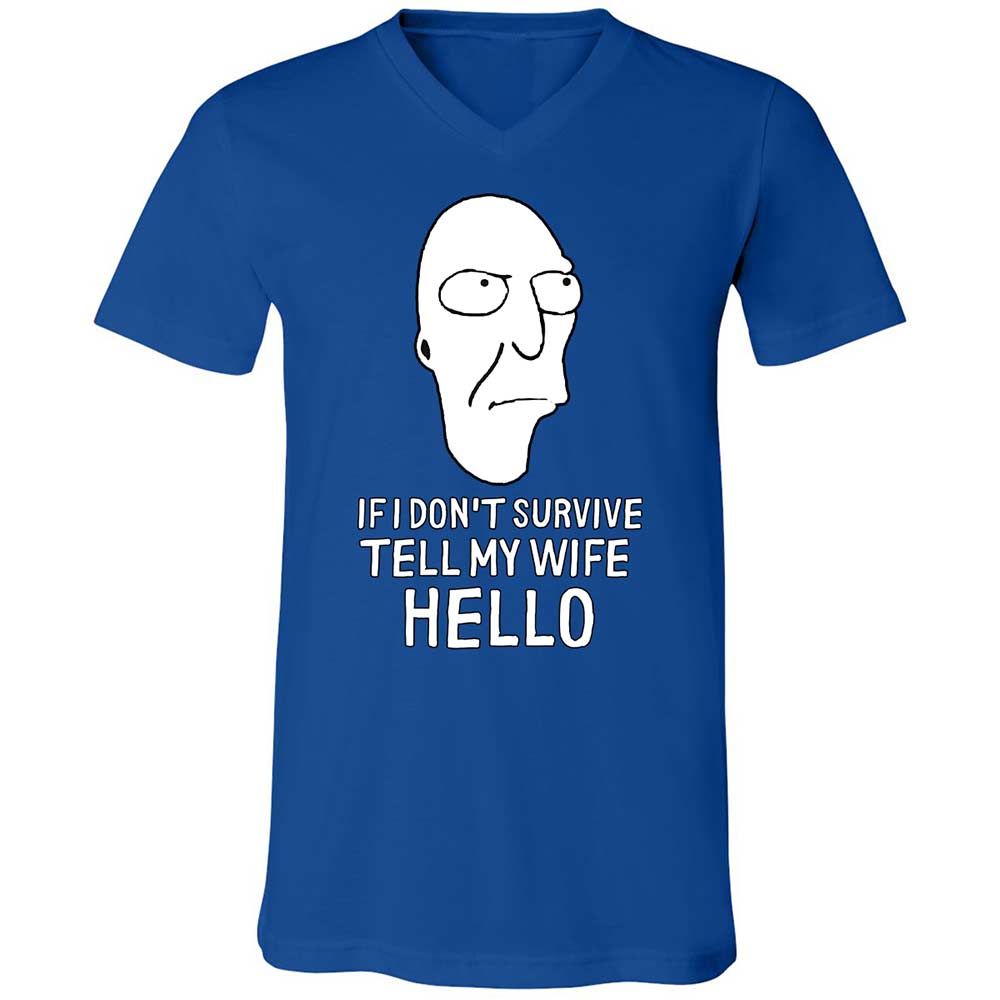 Unisex V-Neck T-Shirt - 25D3E6YT - True Royal - 4