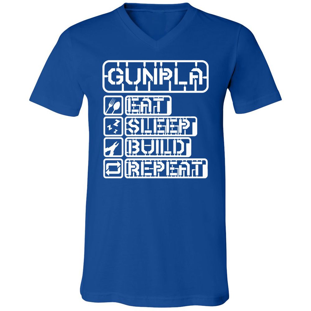 Unisex V-Neck T-Shirt - KCG9ZJ5R - True Royal - 4