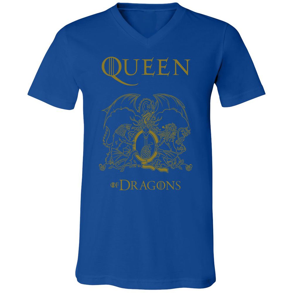 Unisex V-Neck T-Shirt - H6GQRTWP - True Royal - 4