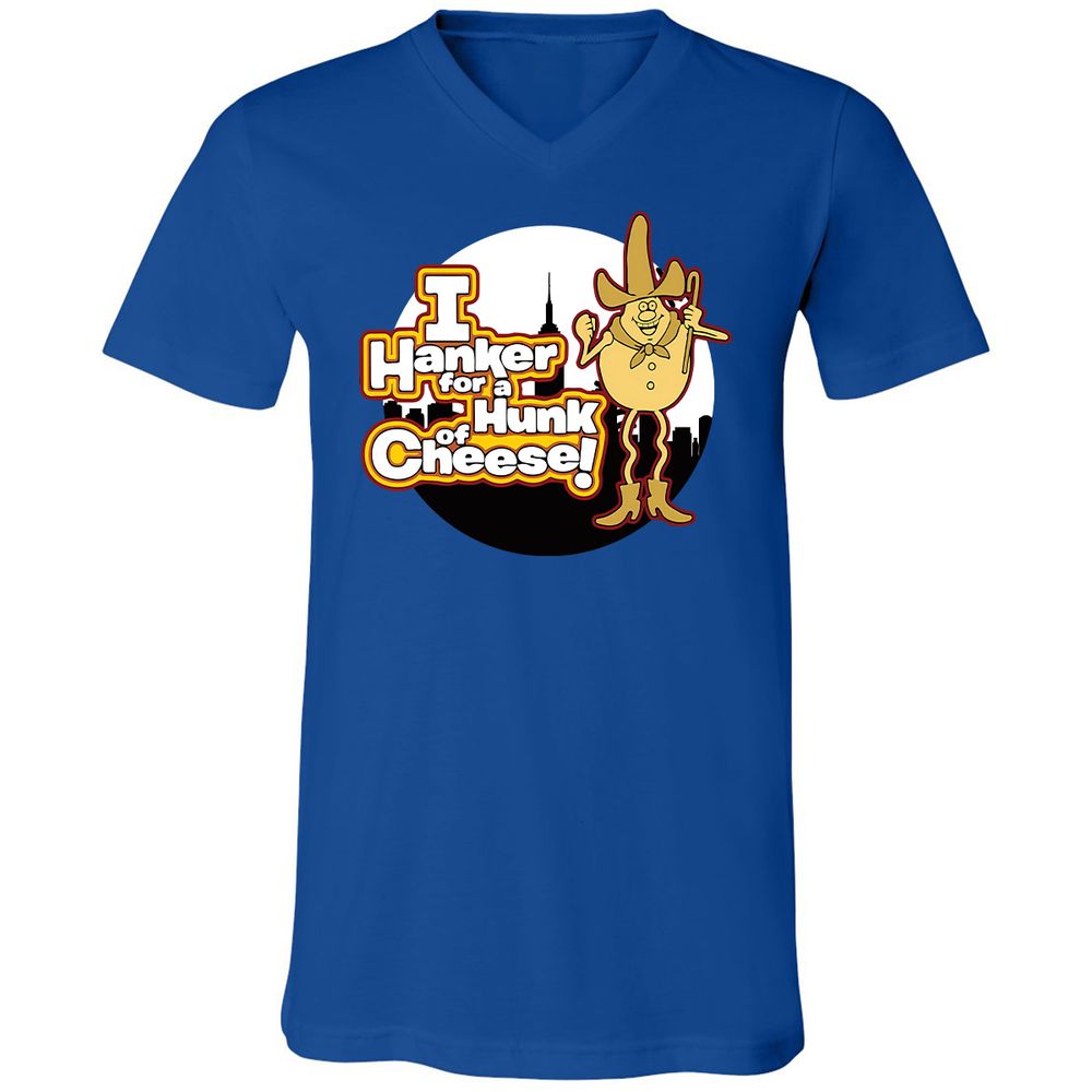 Unisex V-Neck T-Shirt - FJUKZBV6 - True Royal - 4