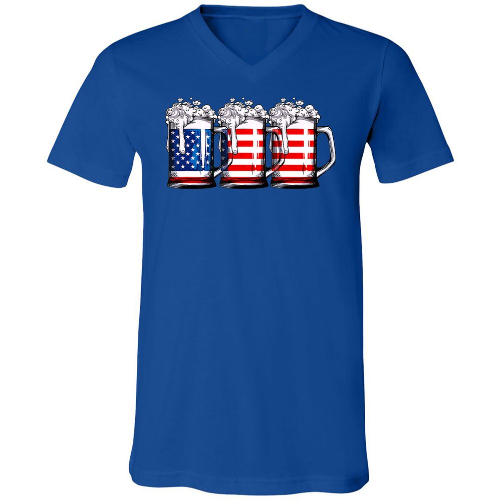 Unisex V-Neck T-Shirt - BJGR3HND - True Royal - 4