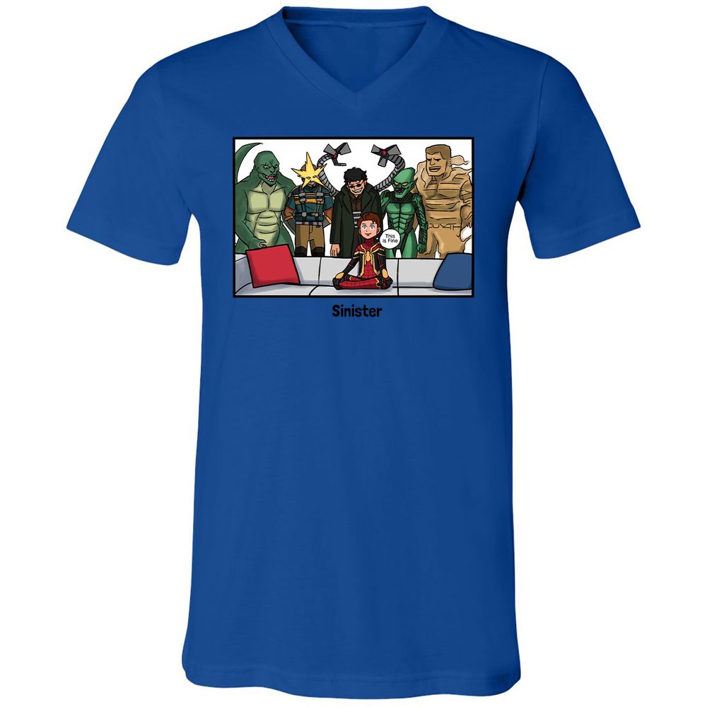 Unisex V-Neck T-Shirt - 31KTPFEJ - True Royal - 4