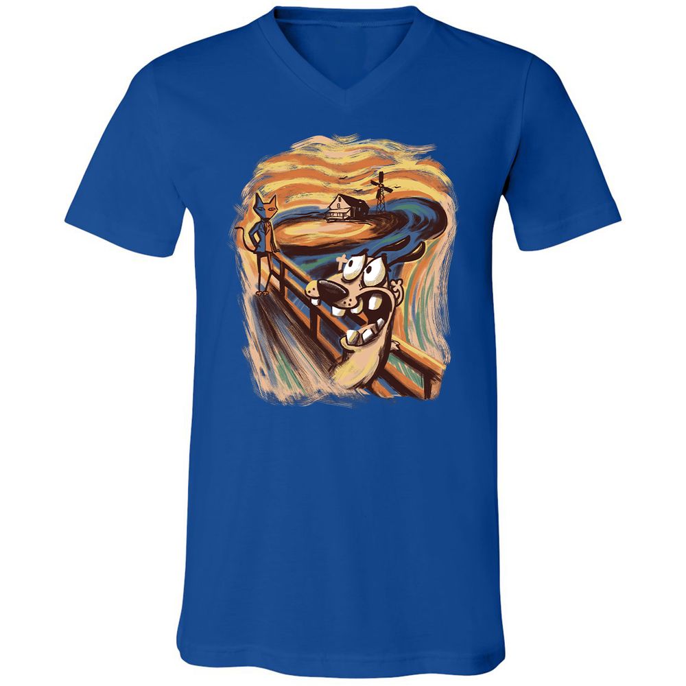 Unisex V-Neck T-Shirt - 6RUA22HA - True Royal - 4