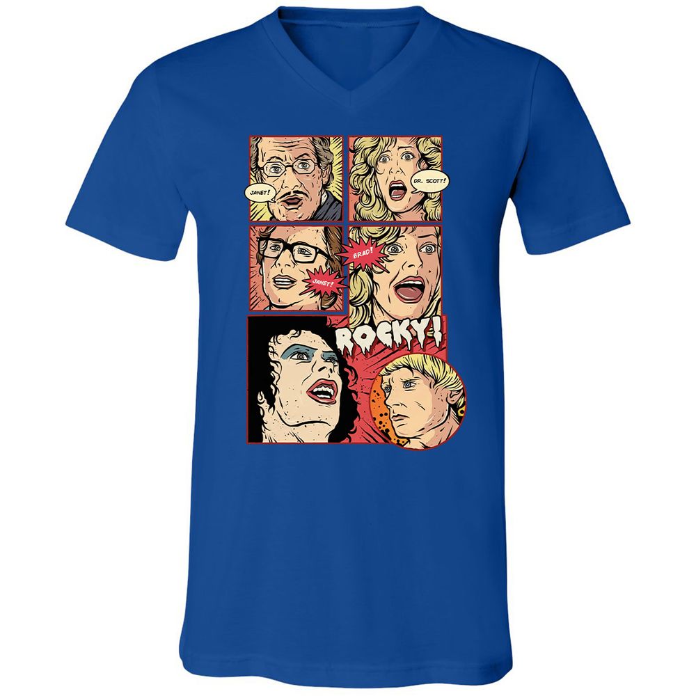 Unisex V-Neck T-Shirt - YL2EF6FS - True Royal - 4
