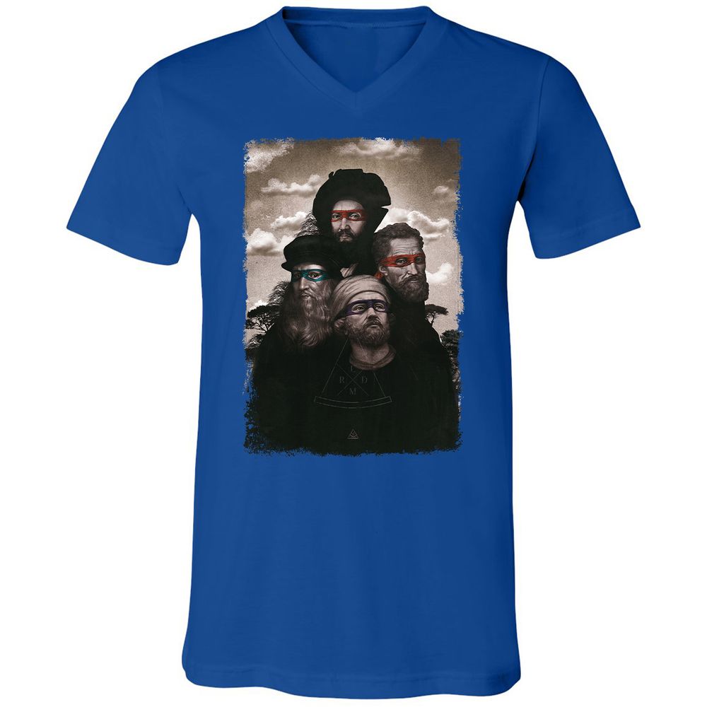 Unisex V-Neck T-Shirt - 7XZE5FG3 - True Royal - 4