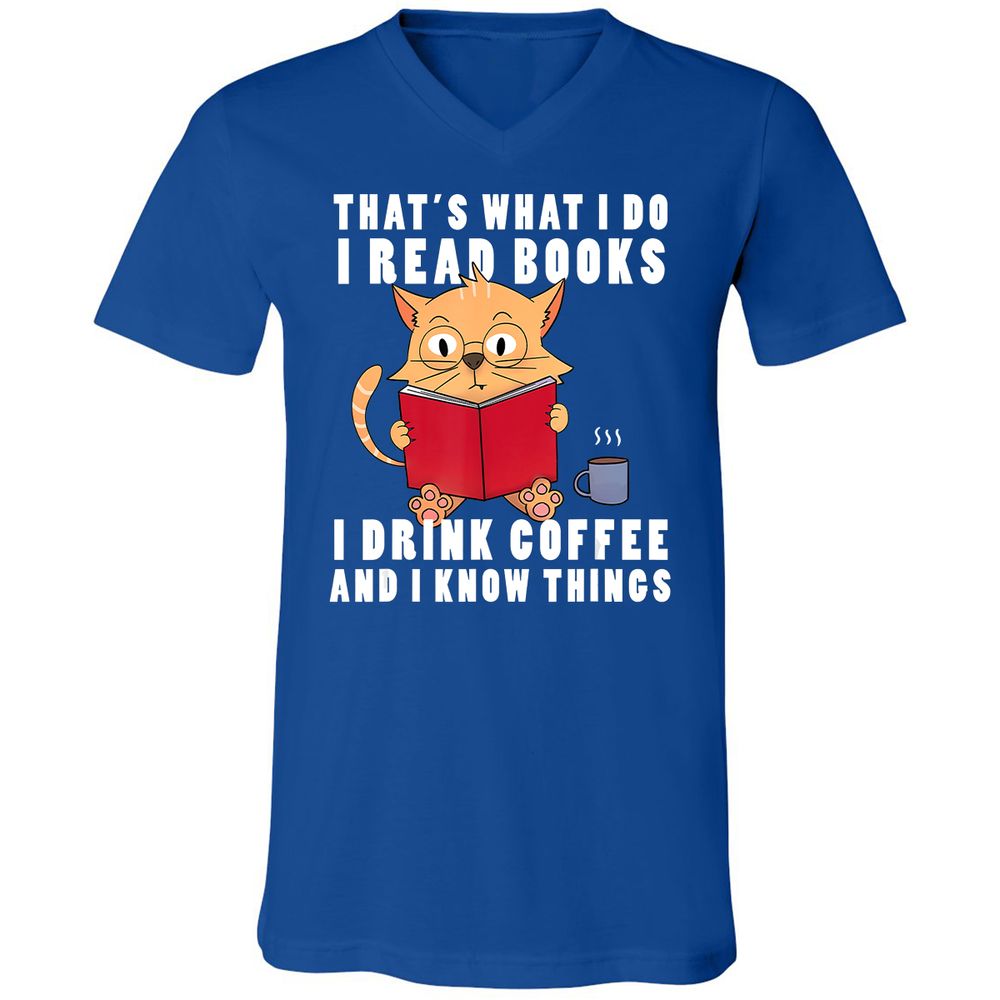 Unisex V-Neck T-Shirt - R2HNWBZJ - True Royal - 4