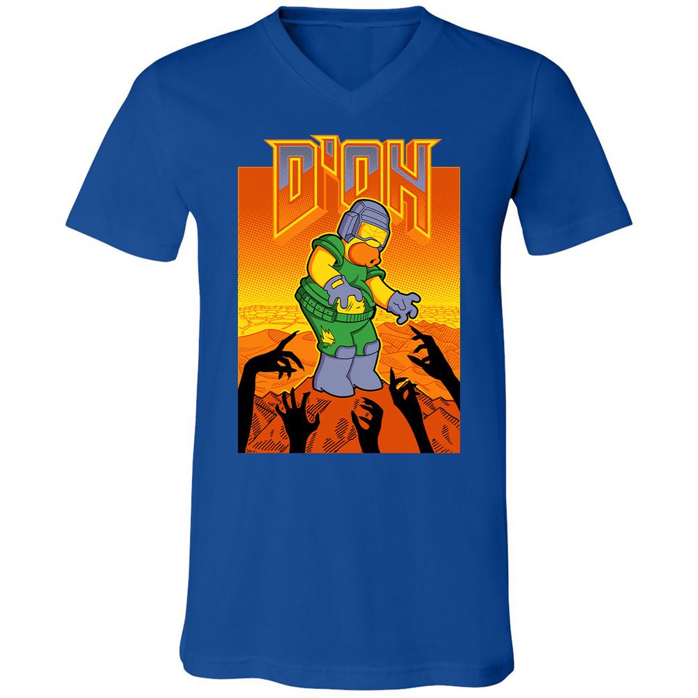 Unisex V-Neck T-Shirt - RQKPZATB - True Royal - 4