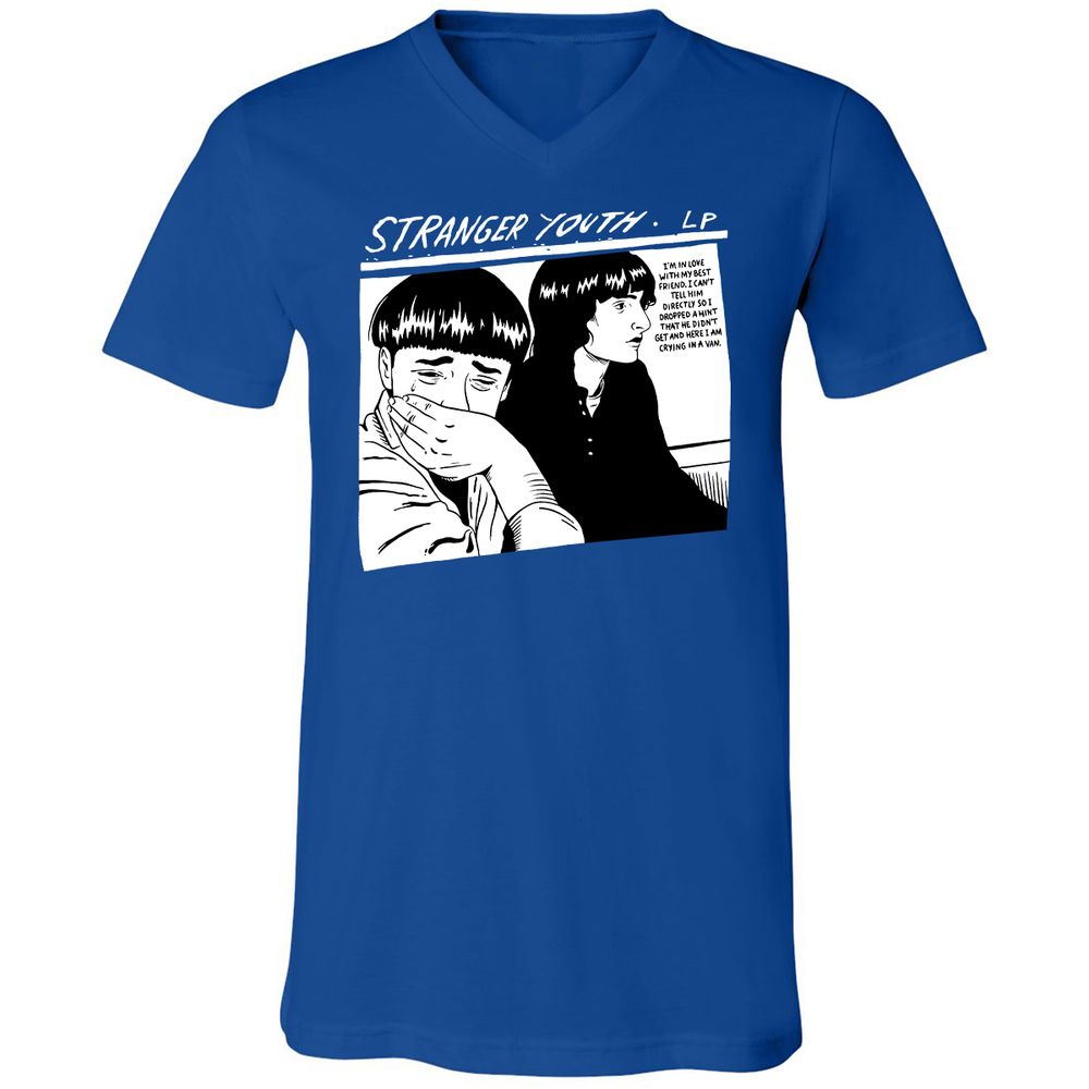Unisex V-Neck T-Shirt - 7R3H5595 - True Royal - 4
