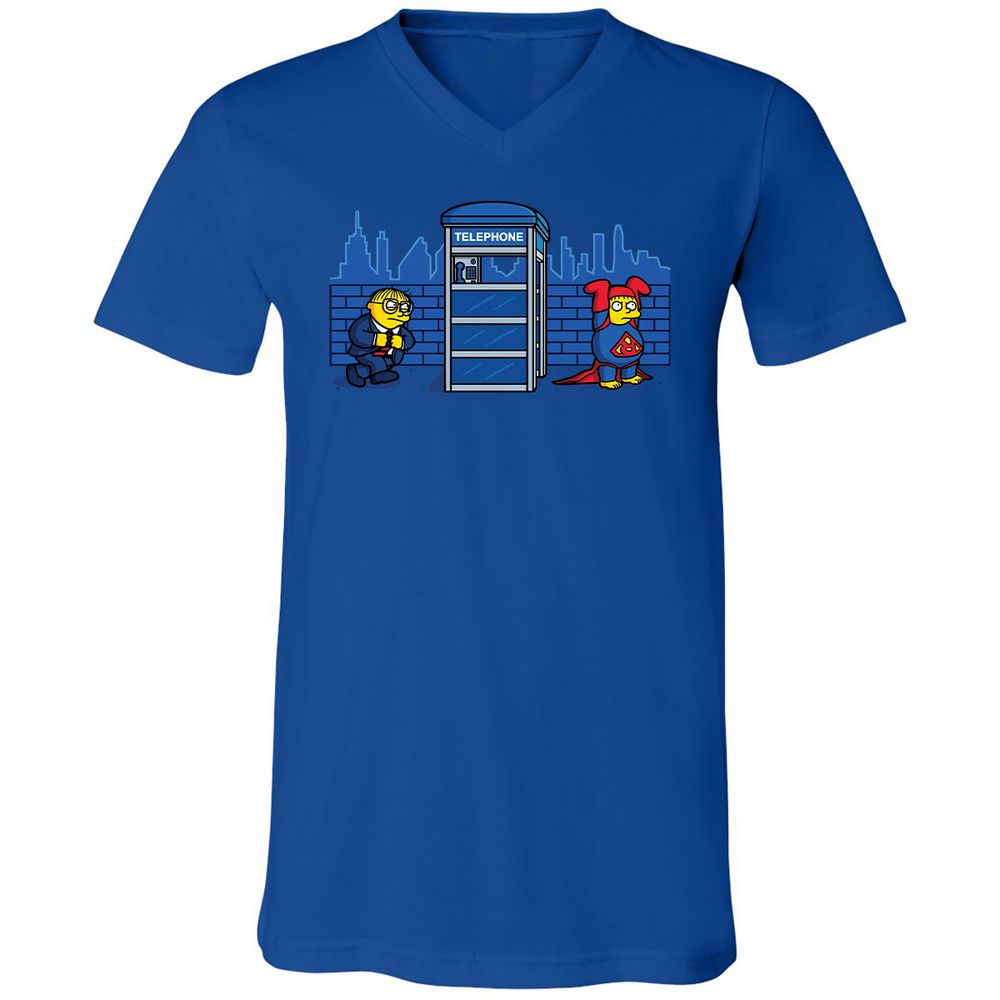 Unisex V-Neck T-Shirt - Z2DDQ5UV - True Royal - 4