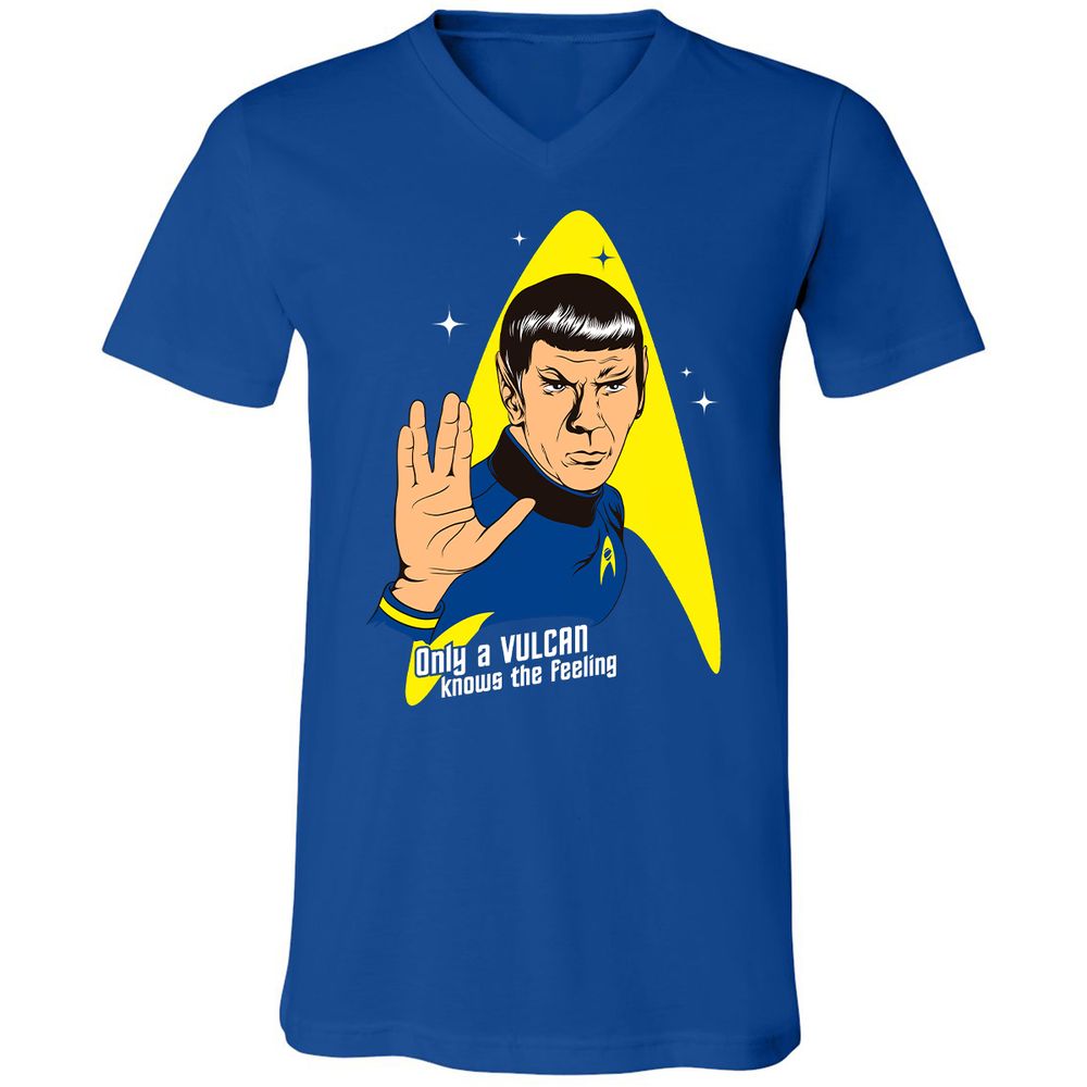 Unisex V-Neck T-Shirt - 9JQPN2ZJ - True Royal - 4