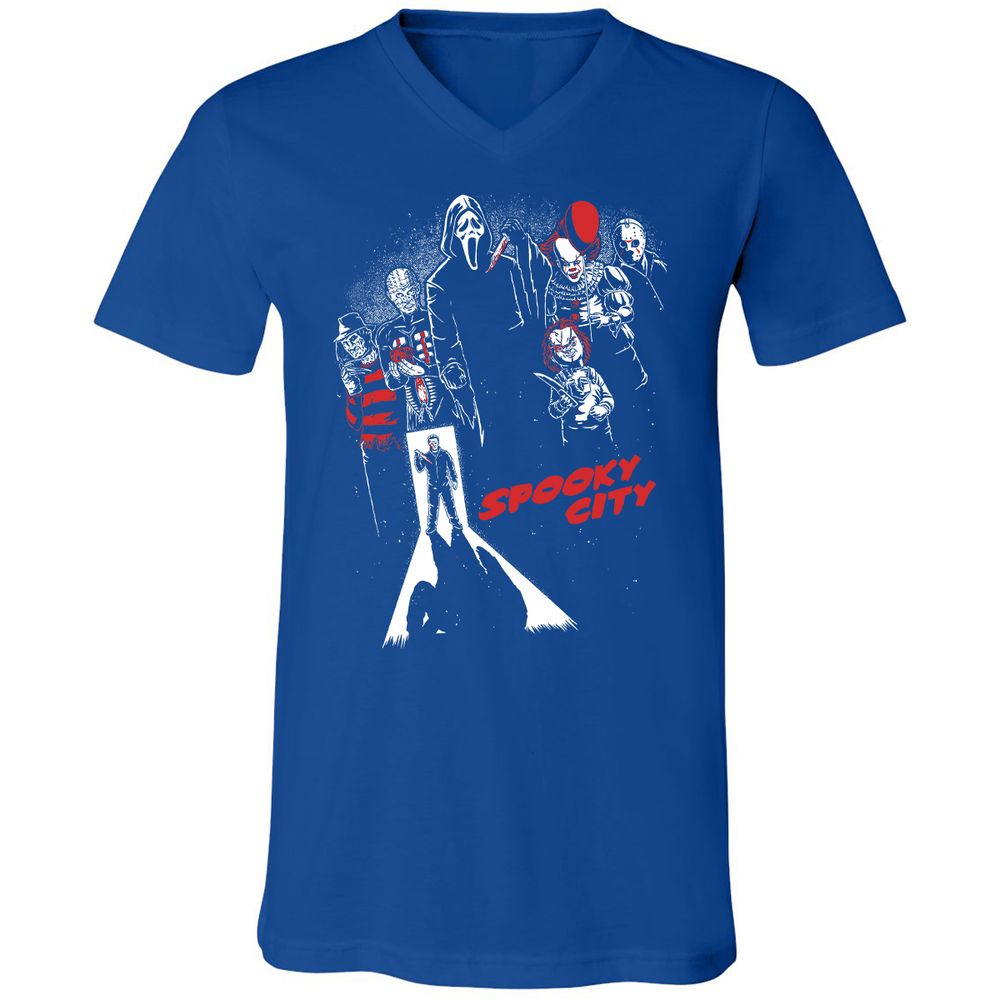 Unisex V-Neck T-Shirt - TA5EA8AE - True Royal - 4