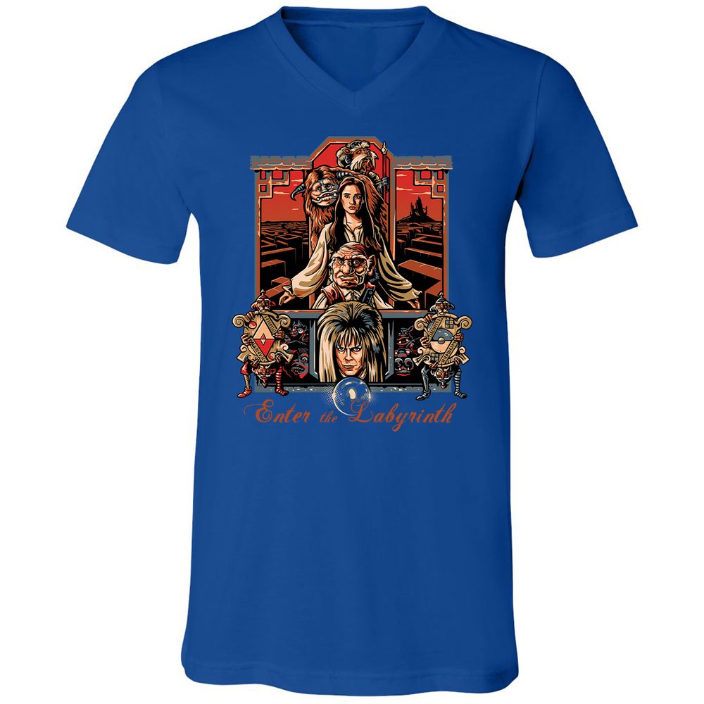 Unisex V-Neck T-Shirt - NWZ79R81 - True Royal - 4