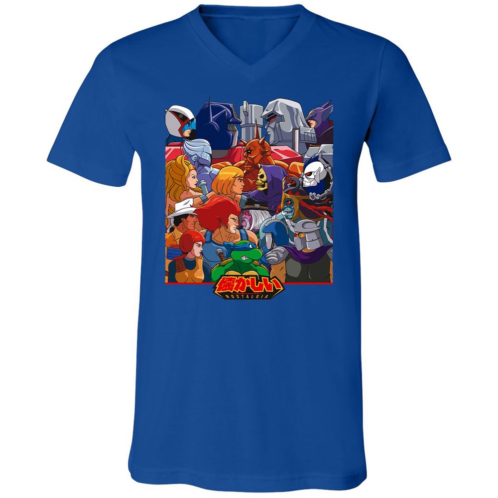 Unisex V-Neck T-Shirt - RGPYEBFQ - True Royal - 4
