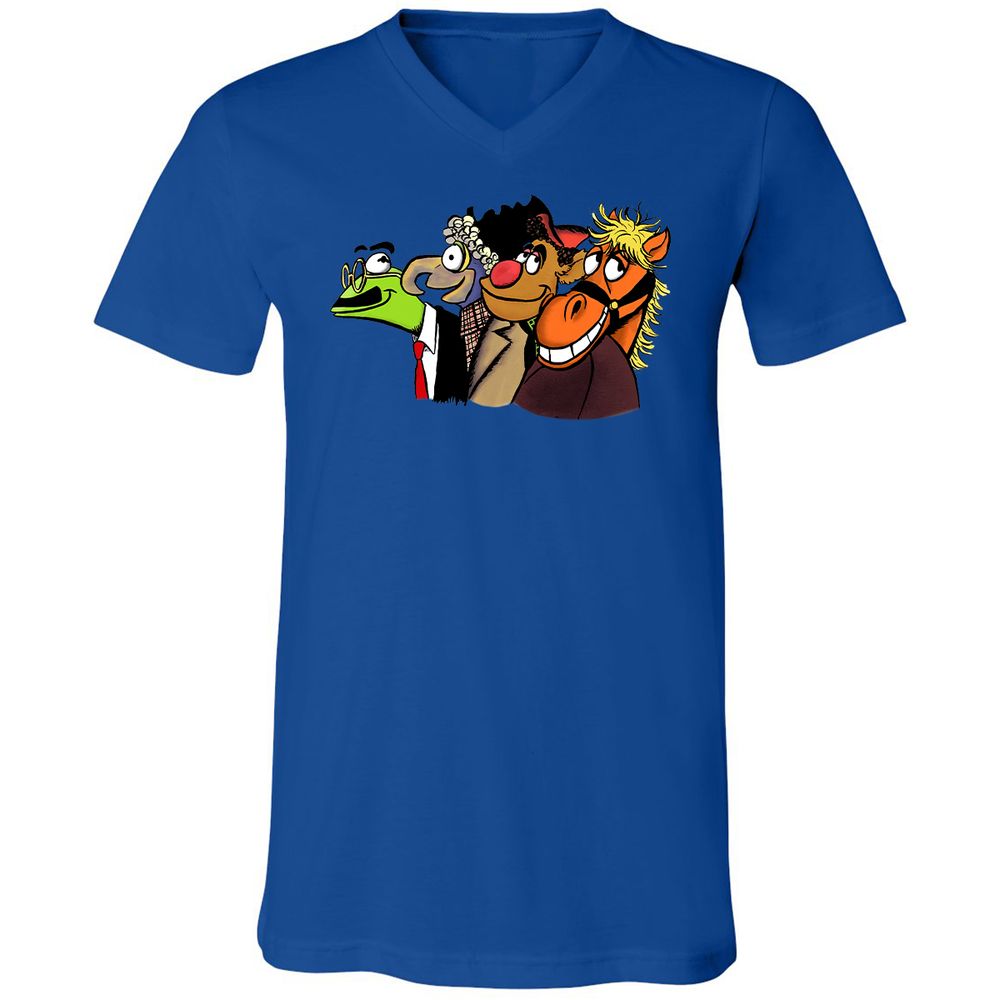Unisex V-Neck T-Shirt - F55KCSVX - True Royal - 4