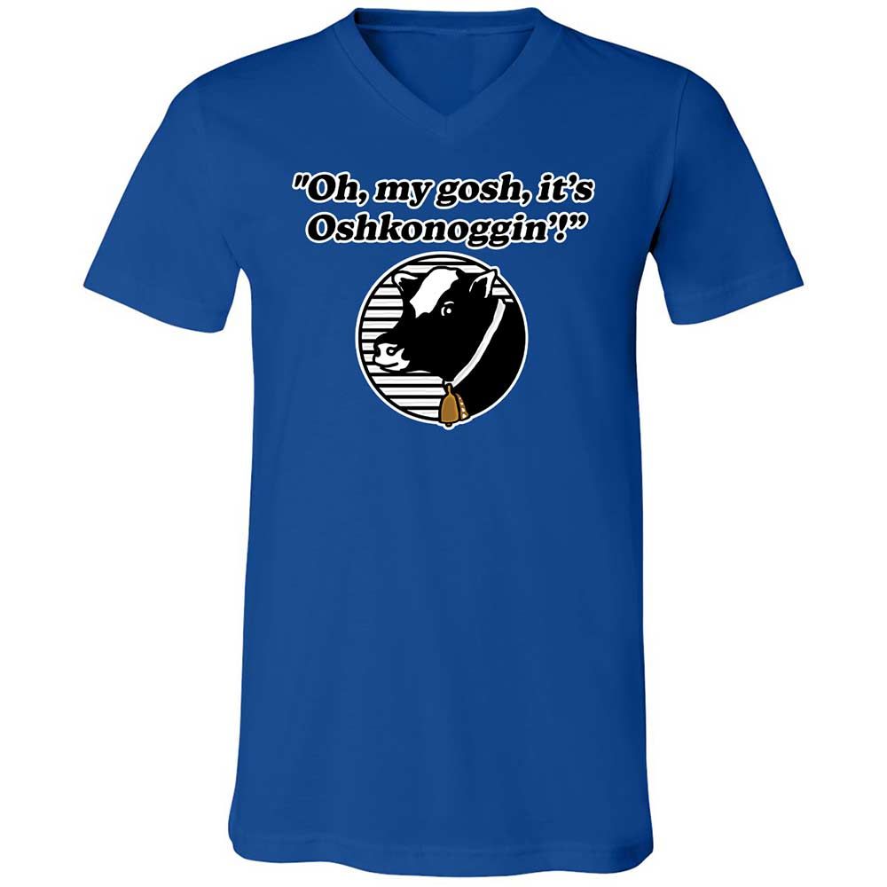 Unisex V-Neck T-Shirt - 1P4VD1AQ - True Royal - 4