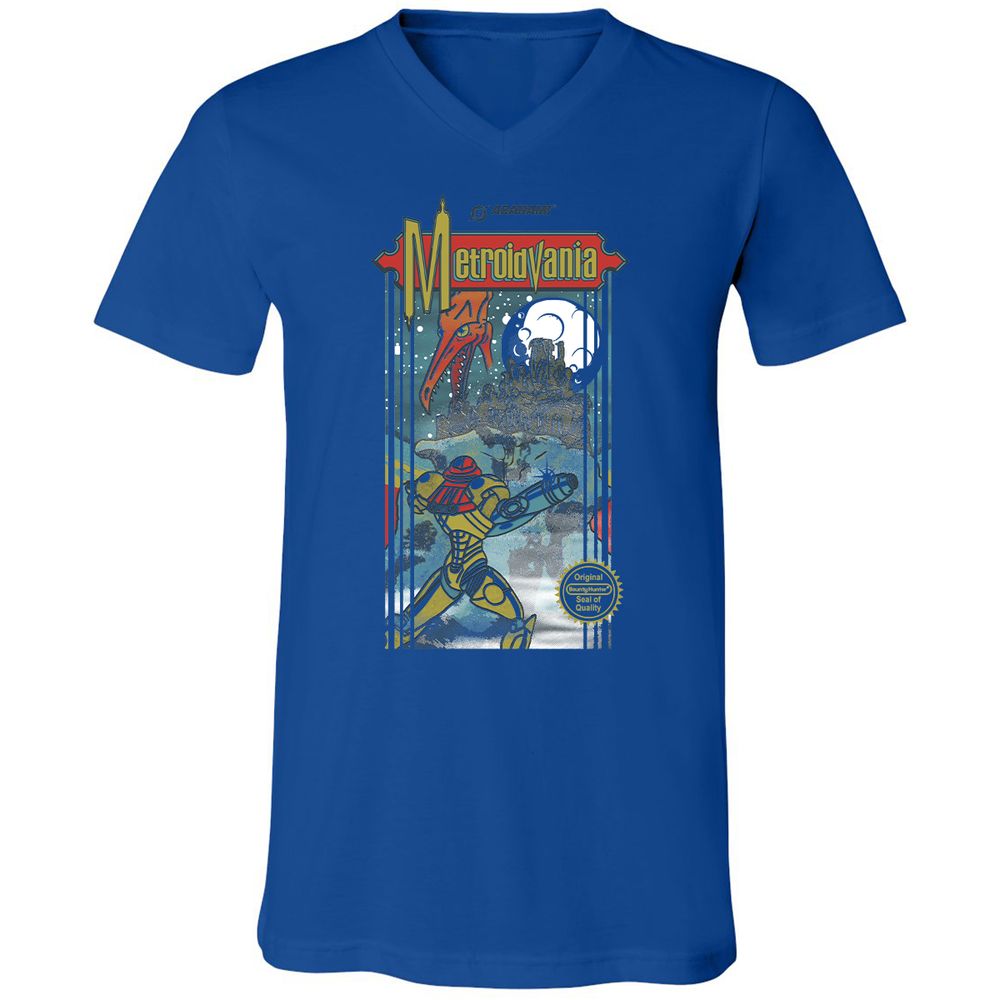 Unisex V-Neck T-Shirt - M2JGYAL6 - True Royal - 4