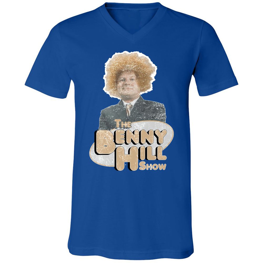 Unisex V-Neck T-Shirt - F6CENG3F - True Royal - 4