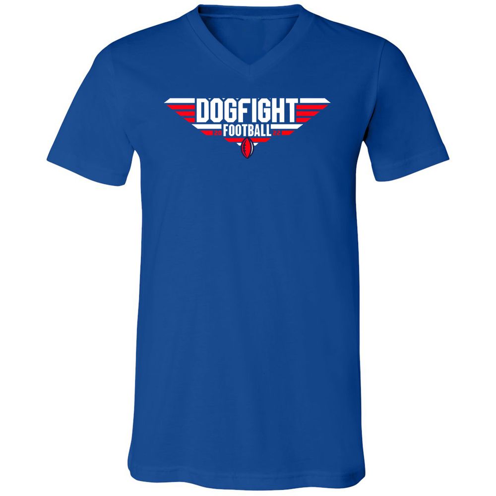 Unisex V-Neck T-Shirt - 6KJ4UUPV - True Royal - 4