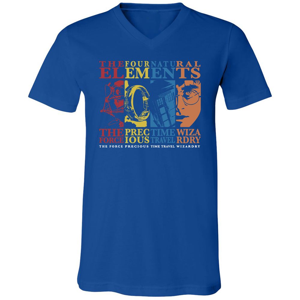 Unisex V-Neck T-Shirt - 197S5HRM - True Royal - 4