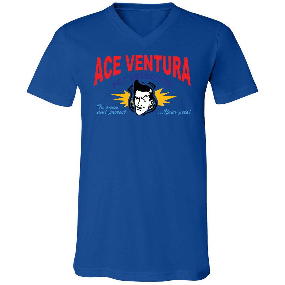 Unisex V-Neck T-Shirt - SJ34DX1Z - True Royal - 4