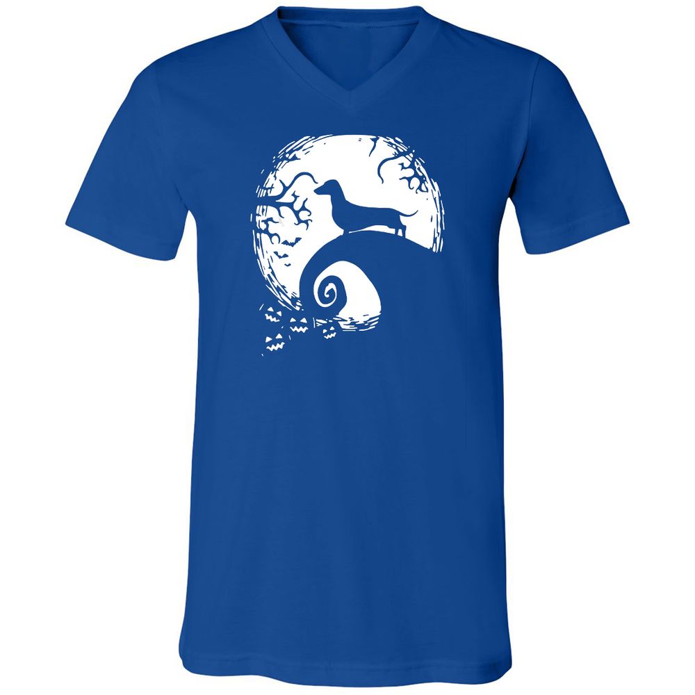 Unisex V-Neck T-Shirt - M6GEFL3Y - True Royal - 4