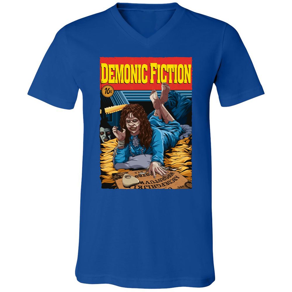 Unisex V-Neck T-Shirt - L3DKFL9Y - True Royal - 4