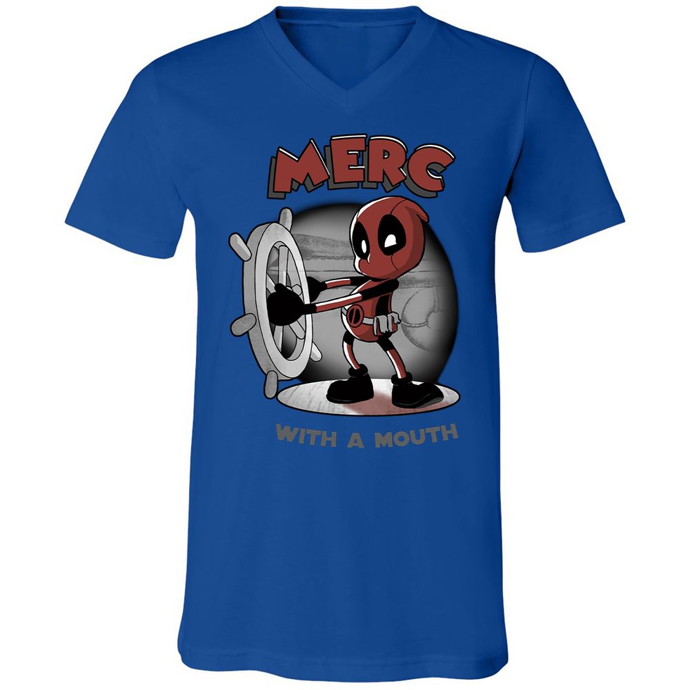 Unisex V-Neck T-Shirt - ARPCGBMZ - True Royal - 4