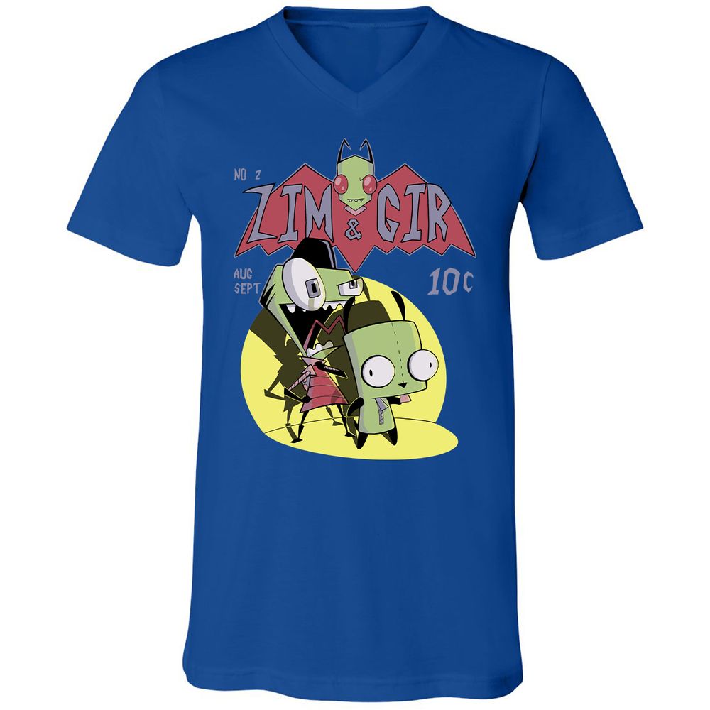 Unisex V-Neck T-Shirt - 9CESSR8T - True Royal - 4