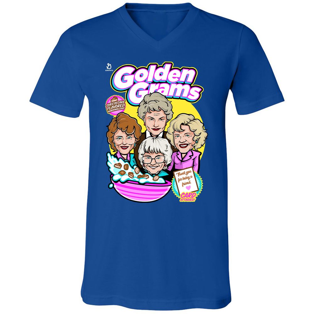 Unisex V-Neck T-Shirt - XWPW415Q - True Royal - 4