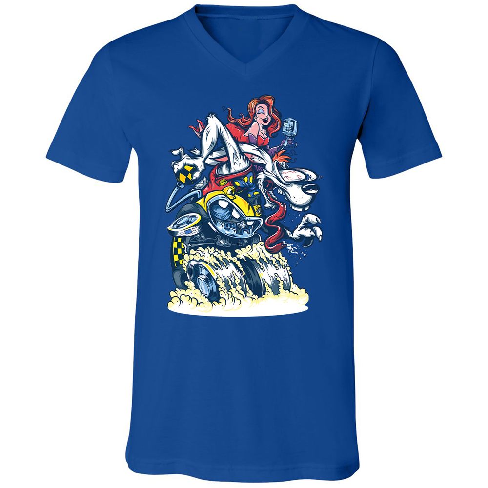 Unisex V-Neck T-Shirt - CN24WZBS - True Royal - 4