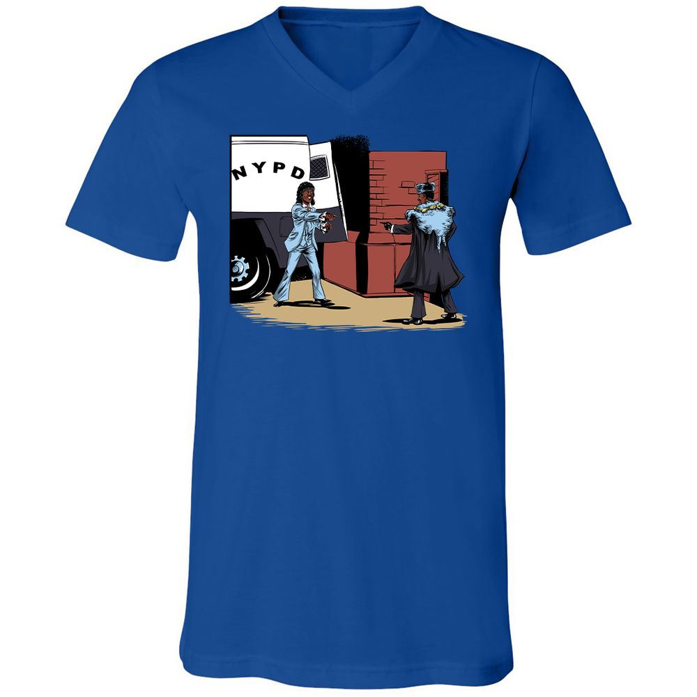 Unisex V-Neck T-Shirt - XAKL37BJ - True Royal - 4