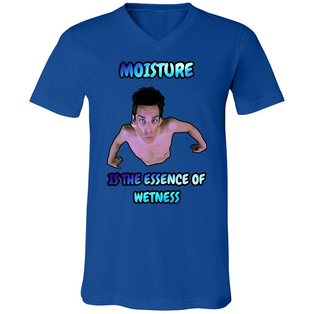 Unisex V-Neck T-Shirt - QHJ8X2E3 - True Royal - 4